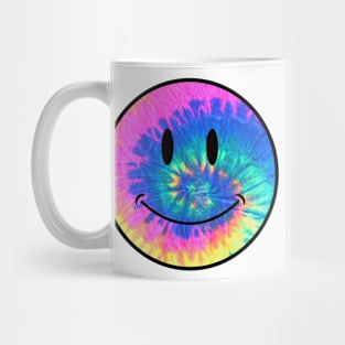 electric neon tie dye smiley face Mug